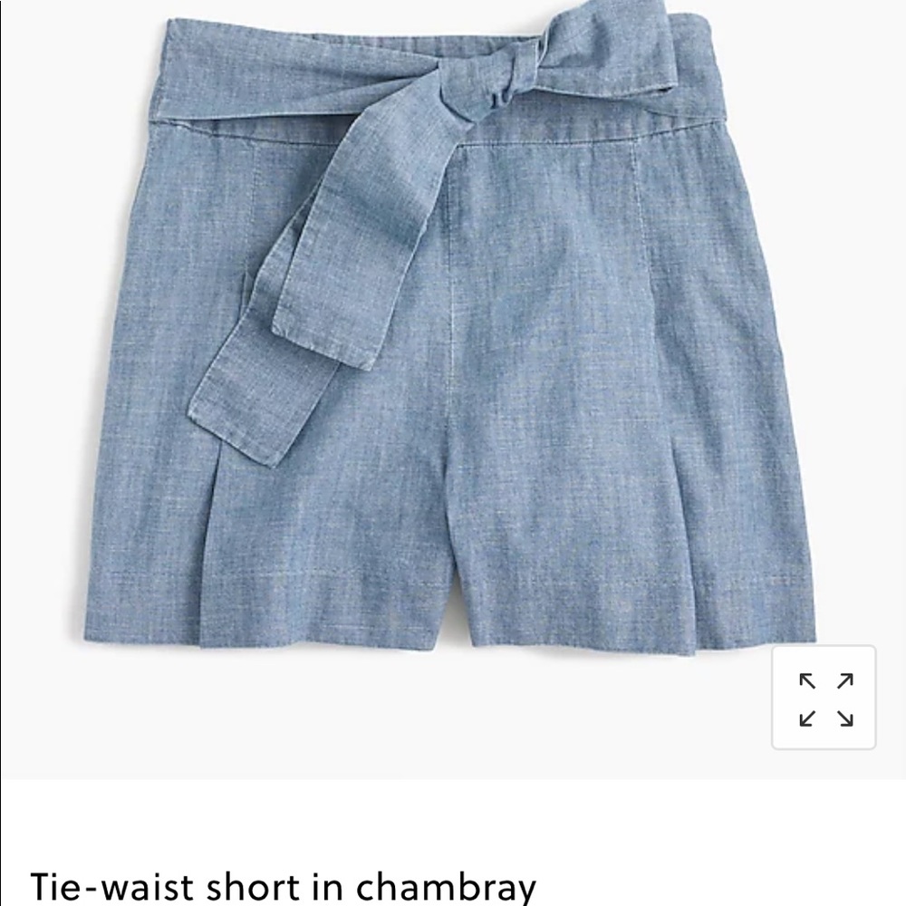 J.crew Tie-waist short in chambray